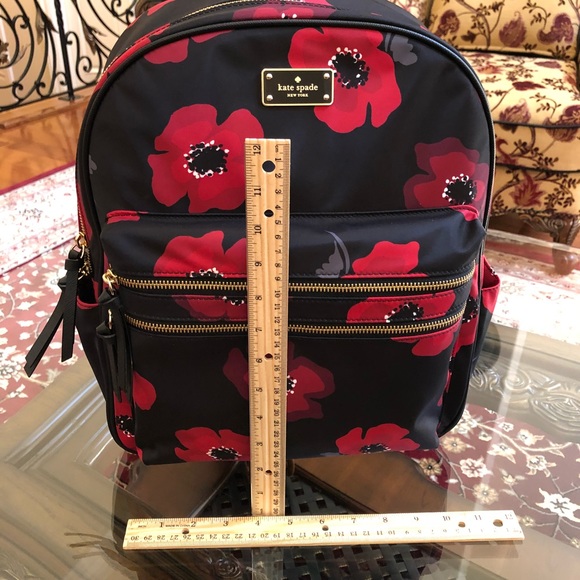 NWT Kate spade ♠️ large Wilson Road Poppy Backpack - Picture 5 of 8